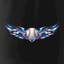 Baseballový míček s kovovými křídly