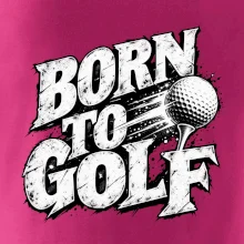 Born to golf černobílý drsný potisk