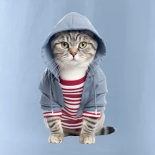 Mačka v pruhovanom triku
