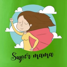 Kreslený obrázok Super mama Kreslený obrázok Super mama