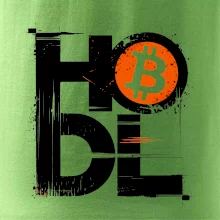 Hodl velký nápis a logo BTC