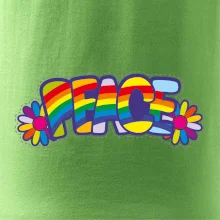 Peace nápis dúhový