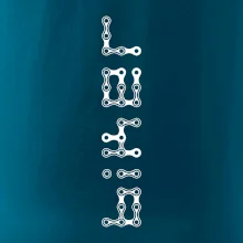 Biker nápis na výšku reťaz