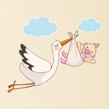 Bocian čakáme bábätko - dievča