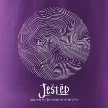 Ještěd - vrstevnice v kruhu