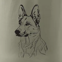 Nemecký ovčiak čierna kresba