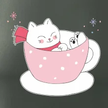 Vianočná mačka v hrnčeku