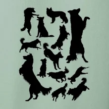 Border kólia siluety