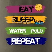 Eat sleep watter polo farebné