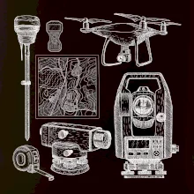 Geodet teodolit dron