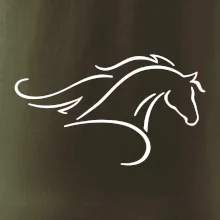 Kôň - bežiaci silueta hlavy