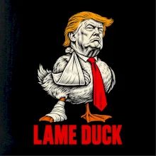 Donald Trump lame duck rytina