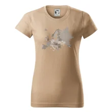 Mapa Európy - srdce v Ukrajine