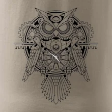 Steampunk sova čiernobiela Steampunk sova čiernobiela