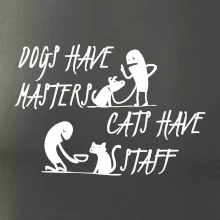 Dogs have masters, cats have staff Dogs have masters, cats have staff