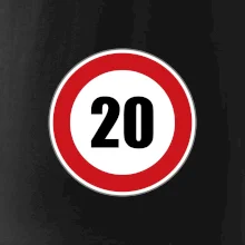 Dopravná značka - obmedzenie rýchlosti 20
