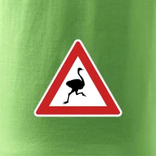 Dopravná značka - Pozor pštros