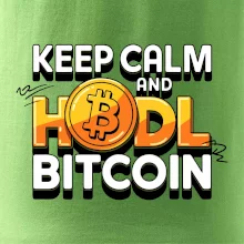 3D nápis Keep Calm and HODL Bitcoin