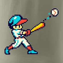 Baseballový hráč pixel art