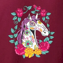 Kôň farebný s kvetinami