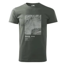 Smrk - vrstevnice v obdĺžniku