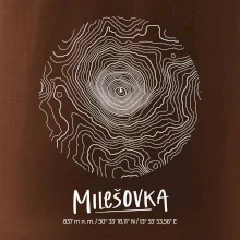 Milešovka - vrstevnice v kruhu