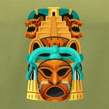 Mayová maska s pyramídou