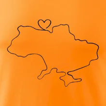Mapa Ukrajiny - srdce