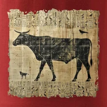 Egyptské hieroglyfy krava