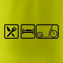 Eat sleep kolobežka veľké a malé koleso