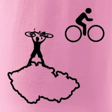 Mapa ČR + kolo na prsu