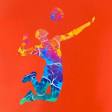 Volejbalista splash s loptou