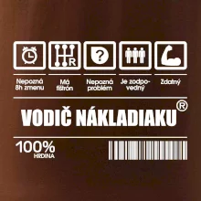 Čiarový kód - Vodič nákladiaku