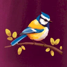 Sýkorka modrinka kreslená