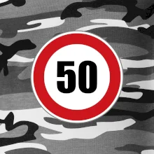 Dopravná značka - obmedzenie rýchlosti 50 Dopravná značka - obmedzenie rýchlosti 50