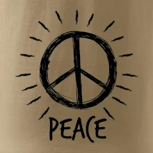 Peace symbol čiernobiely