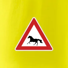 Dopravná značka - Pozor kôň bežiaci