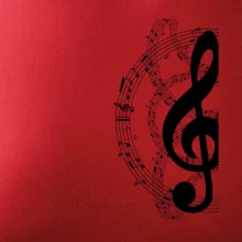 Husľový kľúč a noty