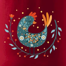 Folklór - sliepky s margarétkami Folklór - sliepky s margarétkami