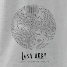 Lysá hora - vrstevnice v kruhu