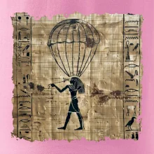 Egyptské hieroglyfy parašutista