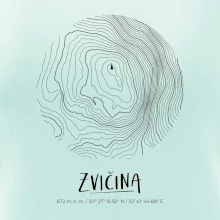 Zvičina - vrstevnice v kruhu