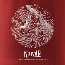 Kriváň - vrstevnice v kruhu