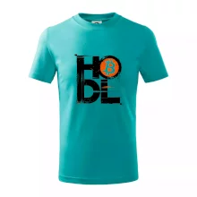 Hodl velký nápis a logo BTC