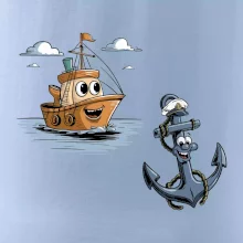 Parové tričko - Loď a kotva