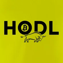 Hodl, nápis a býk Hodl, nápis a býk