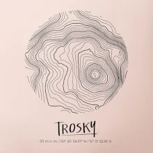 Trosky - vrstevnice v kruhu