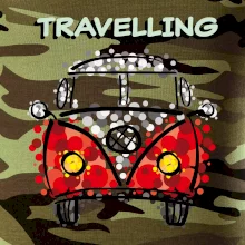 Traveling kreslené auto (lulu_art)