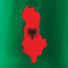 Albánsko mapa a znak