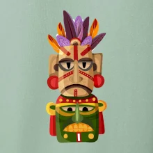 Mayová maska s perím